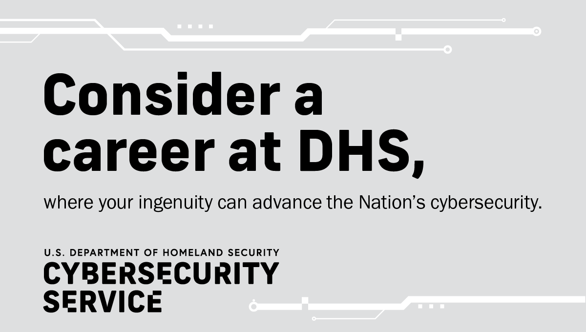 Cybersecurity and Infrastructure Security Agency on Twitter "Develop