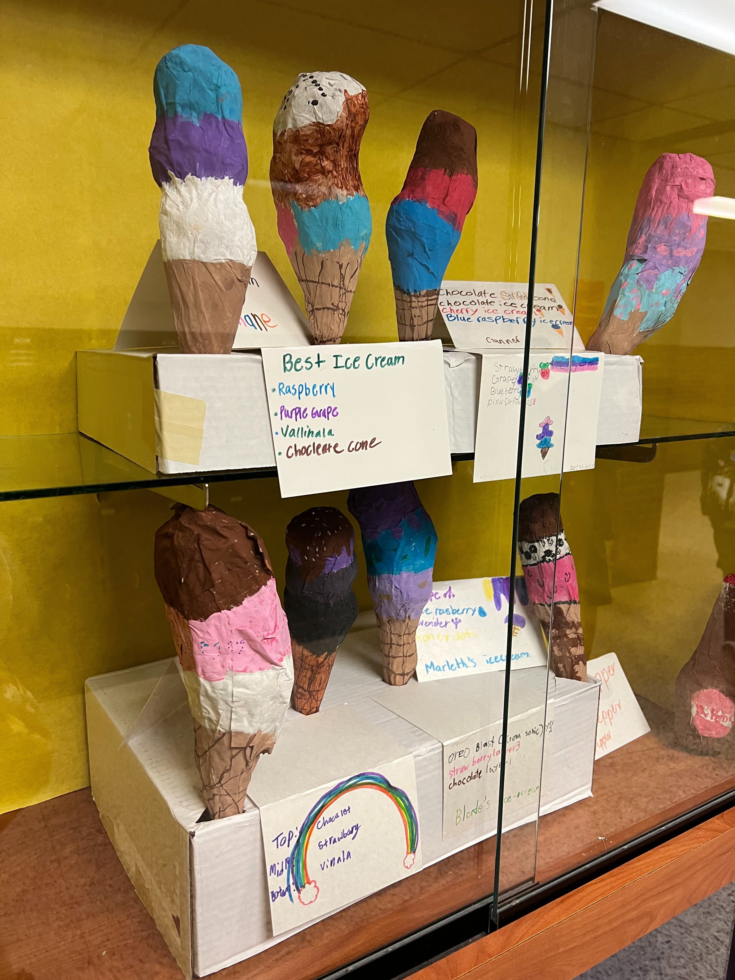 Ice Cream Cone Papermache Display