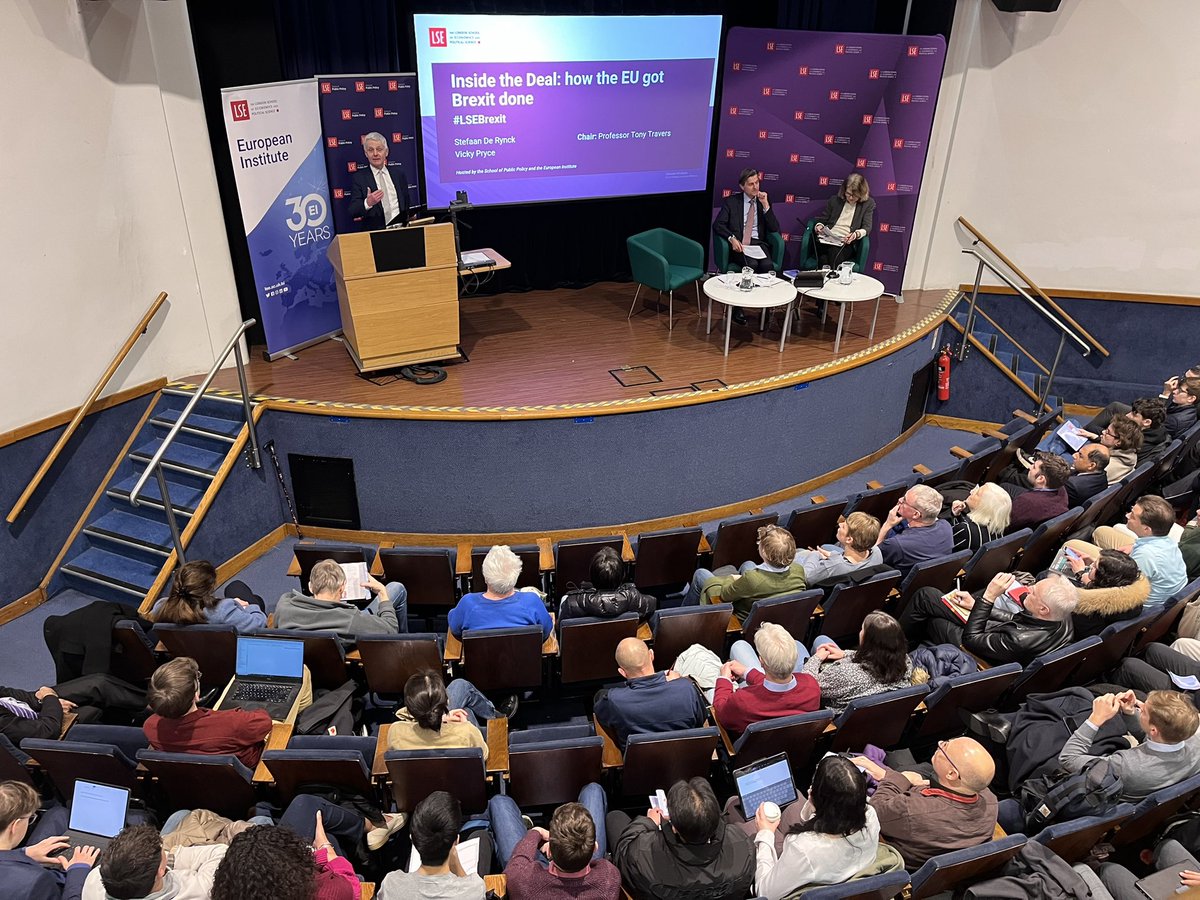 LSEpublicevents's tweet photo. Lovely to welcome @StefaanDeRynck and Vicky Pryce to the LSE campus tonight to discuss #InsidetheDeal #LSEBrexit @LSEEI @LSEPublicPolicy https://t.co/XXpuBmmZs0 https://t.co/CgyuPduRuT
