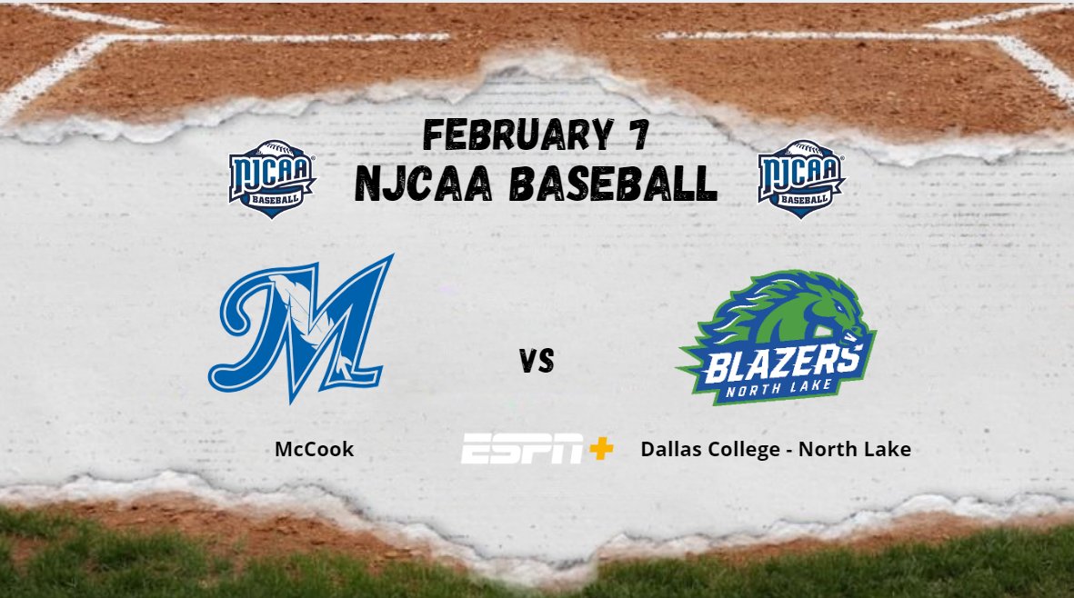 NJCAA Region 19 (@njcaaregion) on Twitter photo McCook π Dallas College - North Lake
π Tuesday., Feb., 07nd
β°1:00 PM
πΊ bit.ly/njcaaorgnetwork
<a href="/northlake_dc/">Dallas College North Lake Campus</a> <a href="/DCNLBlazers/">Dallas College North Lake Athletics</a>
<a href="/DCNL_Baseball/">North Lake Baseball</a> <a href="/QuintinR15/">Quintin Rodriguez</a>
<a href="/prezslejko/">Christa Slejko</a> <a href="/jackson_earle/">jackson earle</a> McCook π Dallas College - North Lake
π Tuesday., Feb., 07nd
β°1:00 PM
πΊ bit.ly/njcaaorgnetwork
<a href="/northlake_dc/">Dallas College North Lake Campus</a> <a href="/DCNLBlazers/">Dallas College North Lake Athletics</a>
<a href="/DCNL_Baseball/">North Lake Baseball</a> <a href="/QuintinR15/">Quintin Rodriguez</a>
<a href="/prezslejko/">Christa Slejko</a> <a href="/jackson_earle/">jackson earle</a>