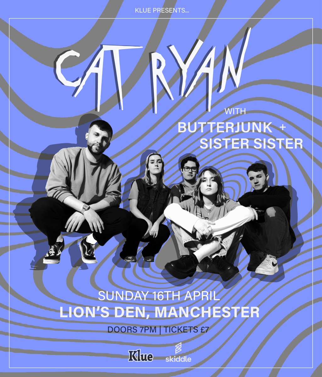 catryanband's tweet photo. We're buzzing for our debut Manchester show on 16 April with Butterjunk &amp; Sister Sister at Lions Den! 🤩🎸

Tix: https://t.co/of7fprhZiy 🎟️🥰 https://t.co/d22TpSrWVx