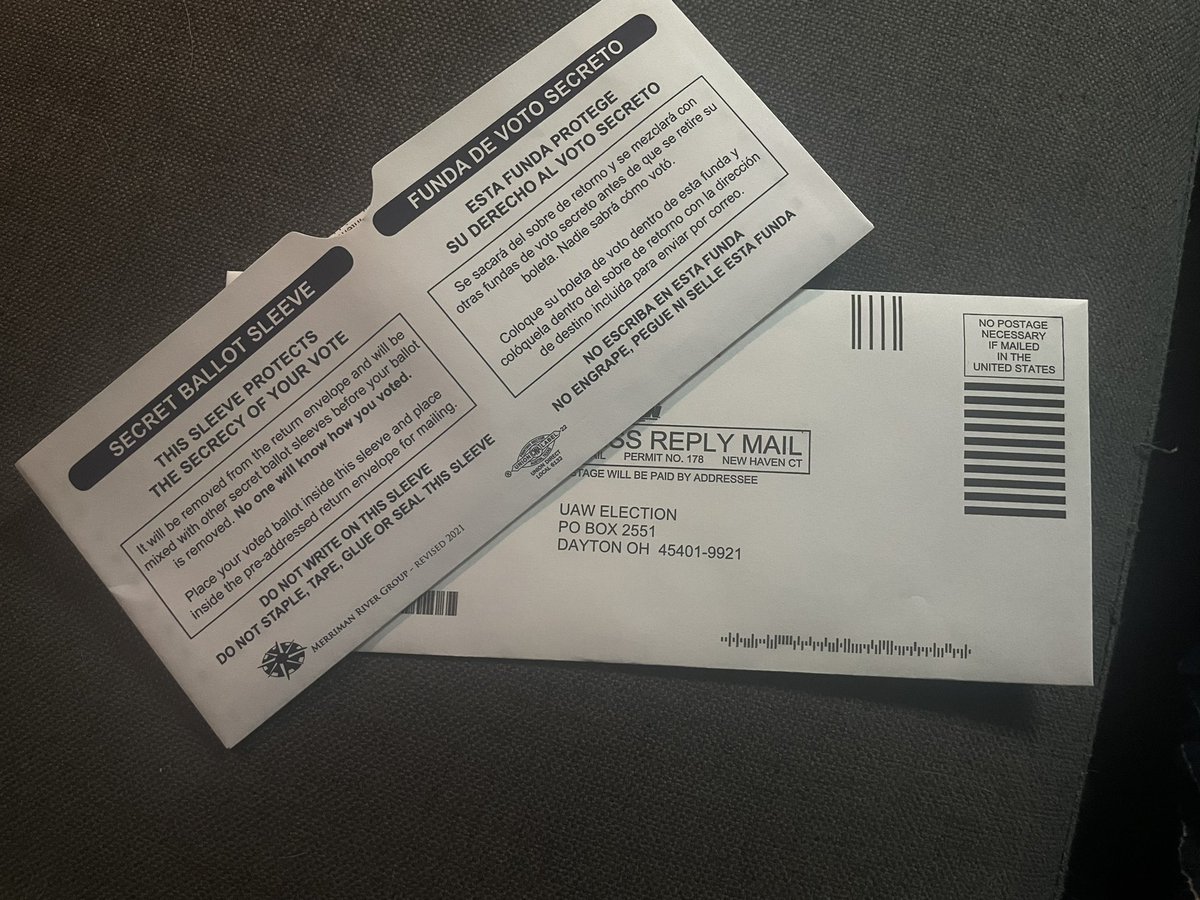 Mailing out my @UAW Runoff election ballot today!  I'm voting for Shawn Fain.  A vote for Ray Curry is a vote for stagnancy and corruption!  #uawonstrike #FairUCNow