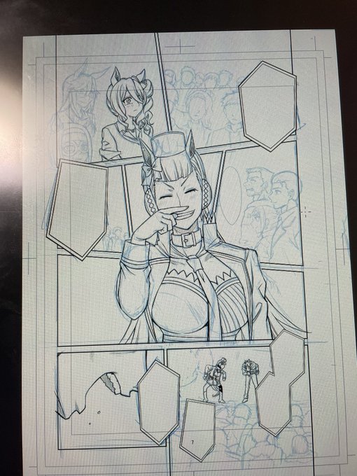 群衆を描くの大変。 