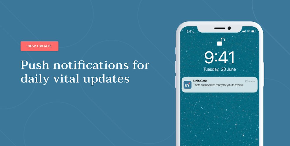 Turn on push notifications in the Unio Care app to receive updates when there is a change in your loved ones healthcare. Say goodbye to worrying and hello to greater peace of mind.

#UnioCare #HealthcareTechnology #longtermcare #notifications #StayInformed #CaringForLovedOnes