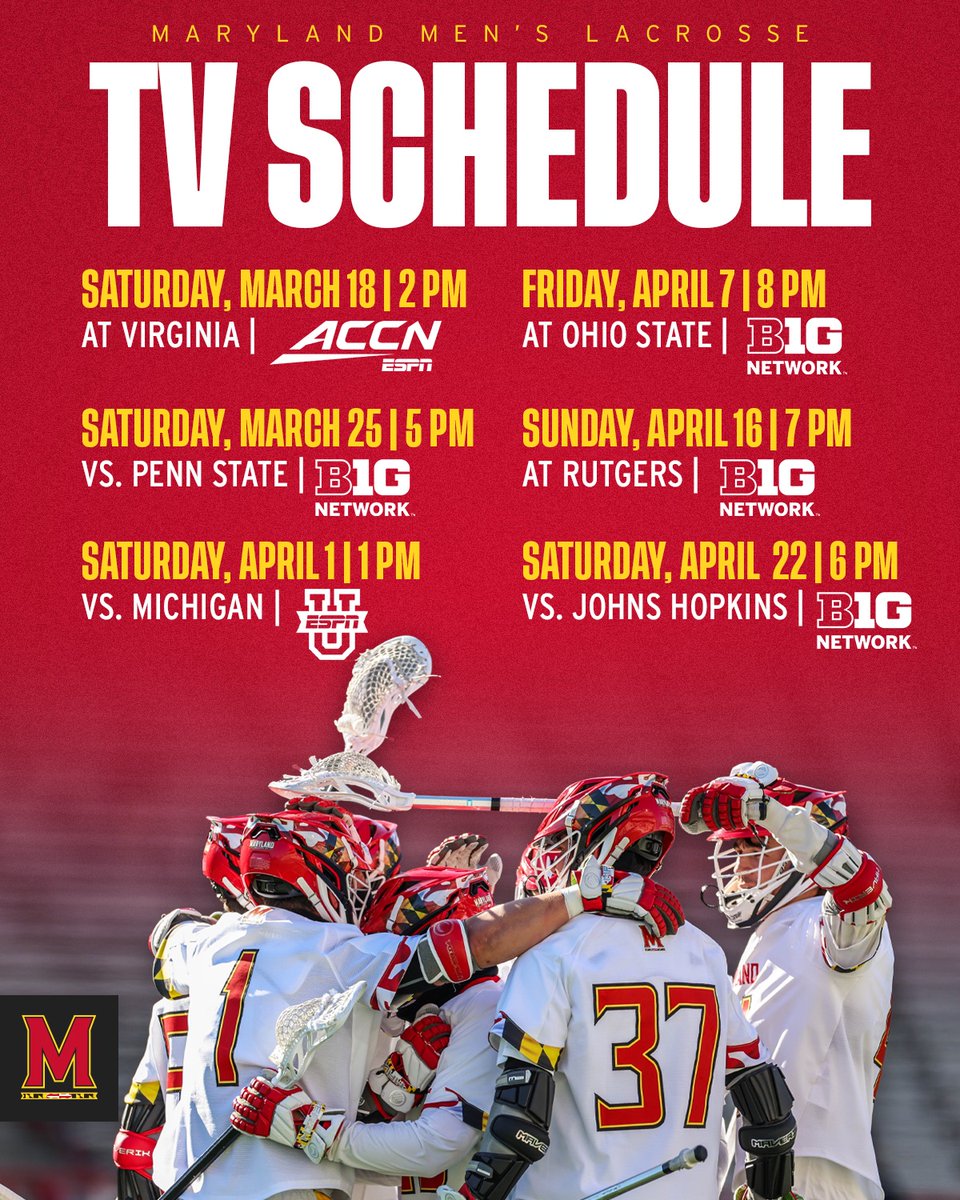 Maryland Lacrosse on Twitter "🚨 Our 2023 TV schedule has been released 🚨 The Terps will play in