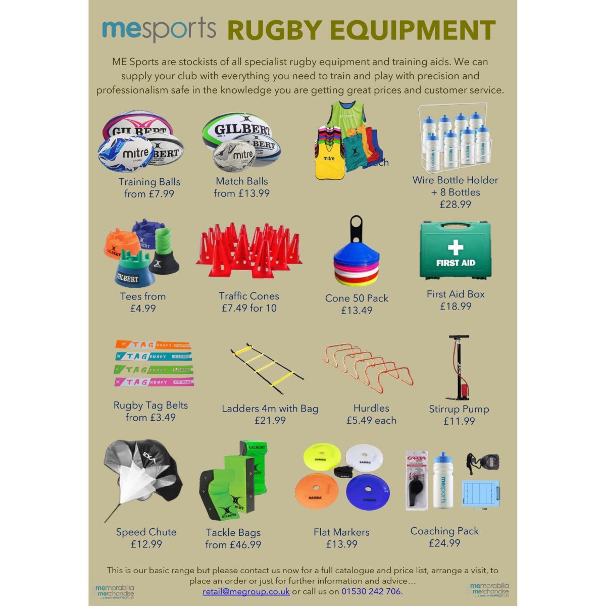 🏈Rugby Equipment🏈
Looking for rugby equipment to enhance your training sessions? Look no further! For more information get in touch by messaging us, call us on 01530 242 706 or email retail@megroup-uk.co.uk.
#rugby #rugbyequipment #rugbytraining #rugbymatch
