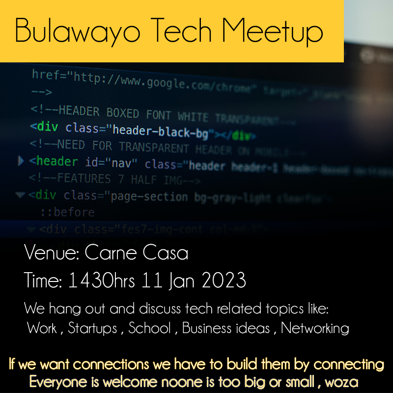 MethembeThomas's tweet photo. if you are in the tech space and interested in meeting others in the same wave length , come lets reason together and see wat happens bretheren

@ZimDesigners1 @ZimDevelopers @DataScienceZim https://t.co/yl35x0IFiT