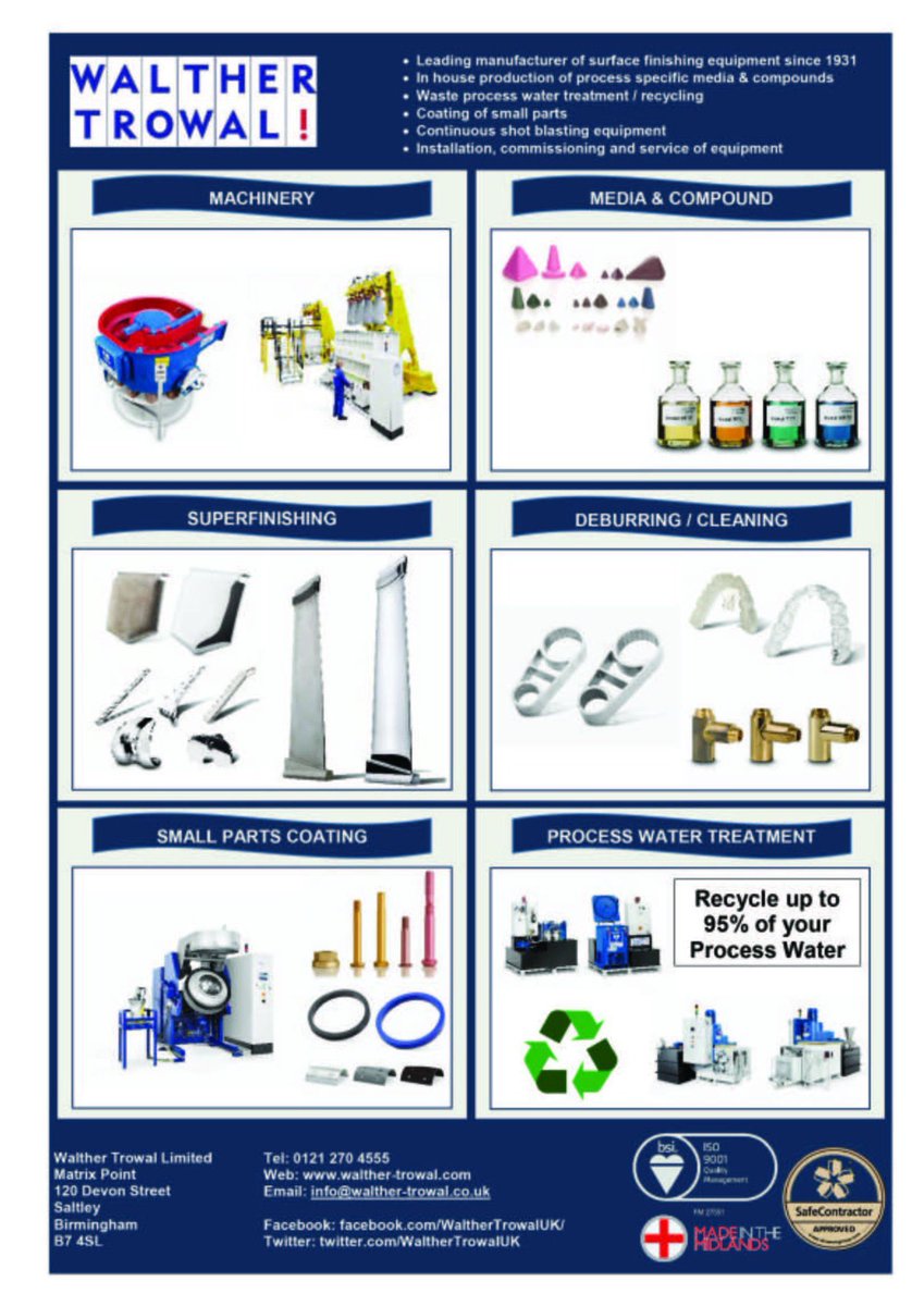 We are exhibiting at Southern Manufacturing 23, come along and speak to our experts about your #surfacefinishing #deburring #polishing #cleaning requirements, we would be happy to help and offer free of charge testing and trials.
#industrysouth #SouthManf