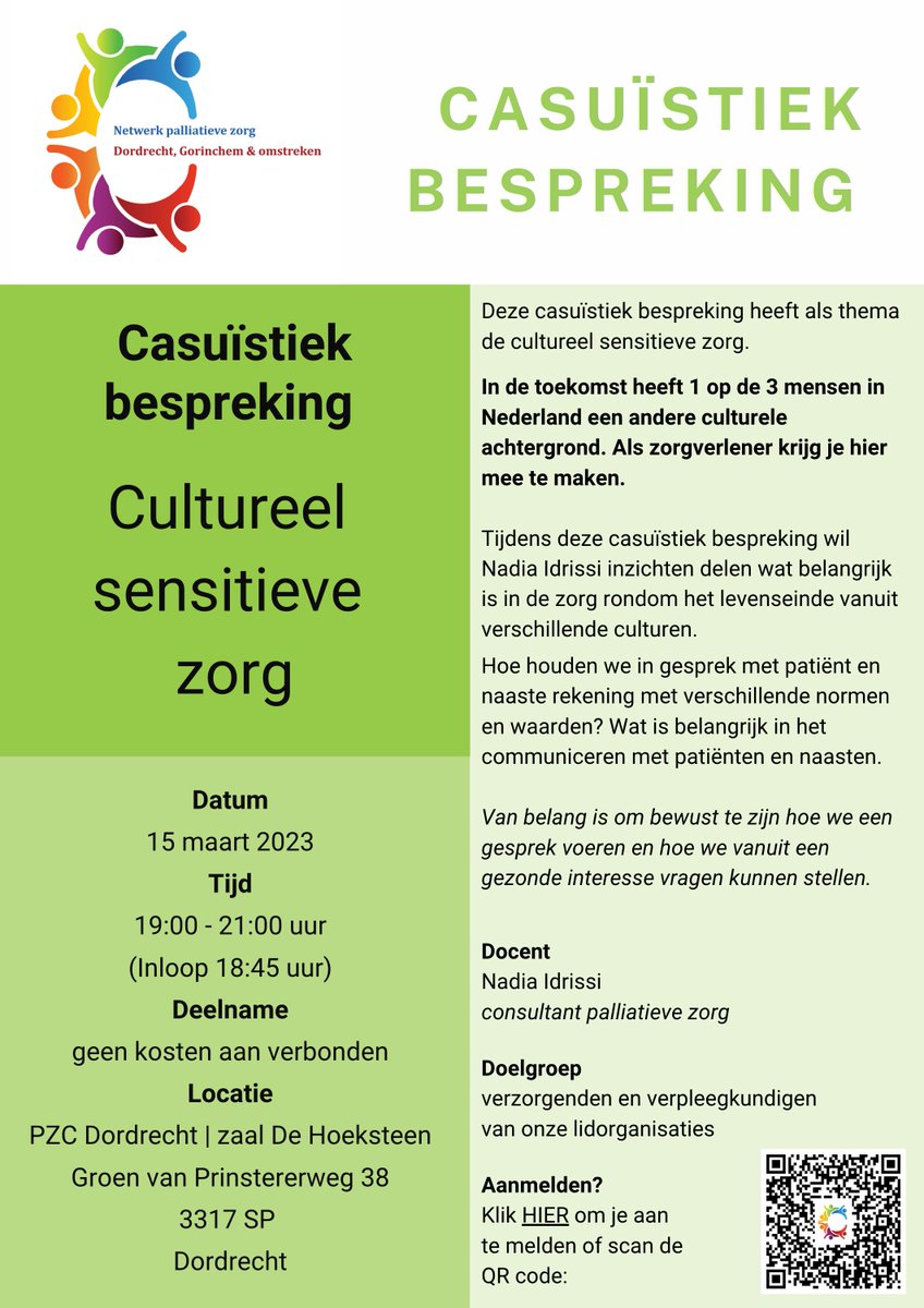 Netwerk Palliatieve Zorg Dordrecht, Gorinchem e.o. tweet media