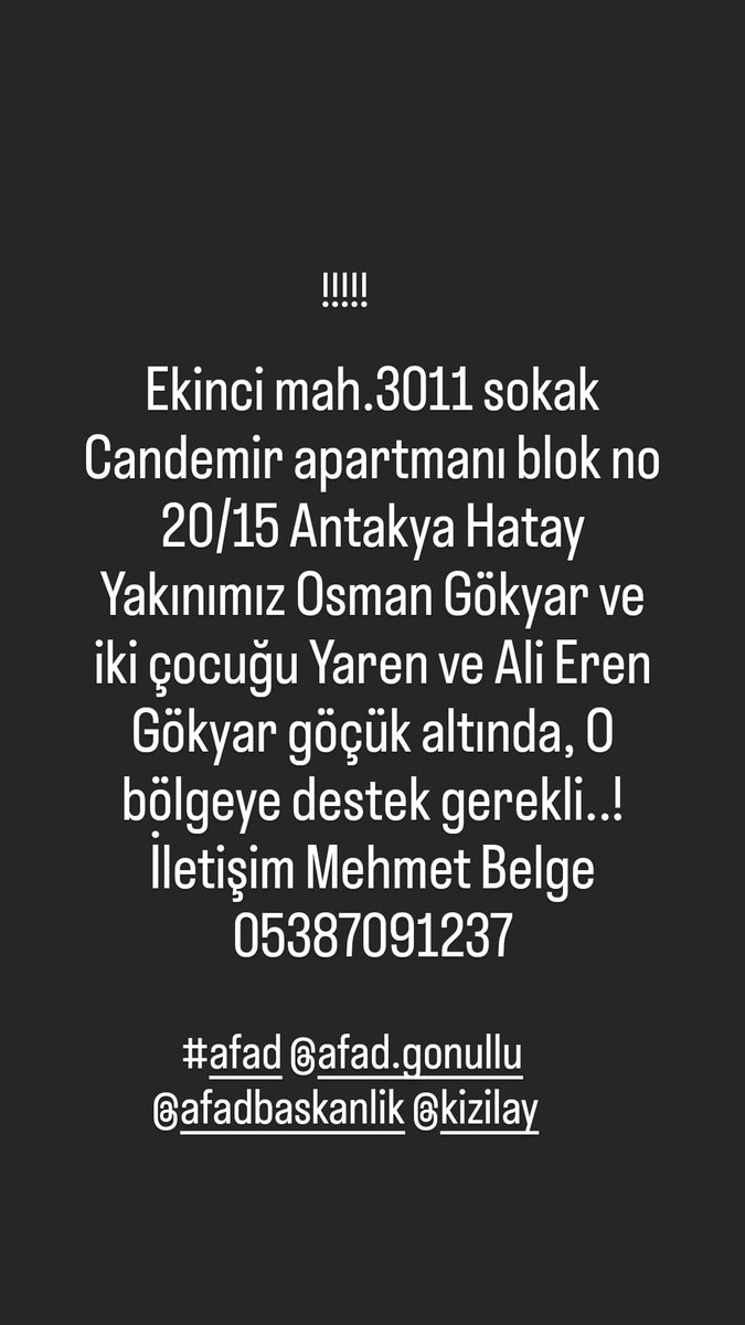 leventbadil's tweet photo. #Hatay #deprem @AFADBaskanlik @ProfDemirtas https://t.co/lJdzfcyeTP