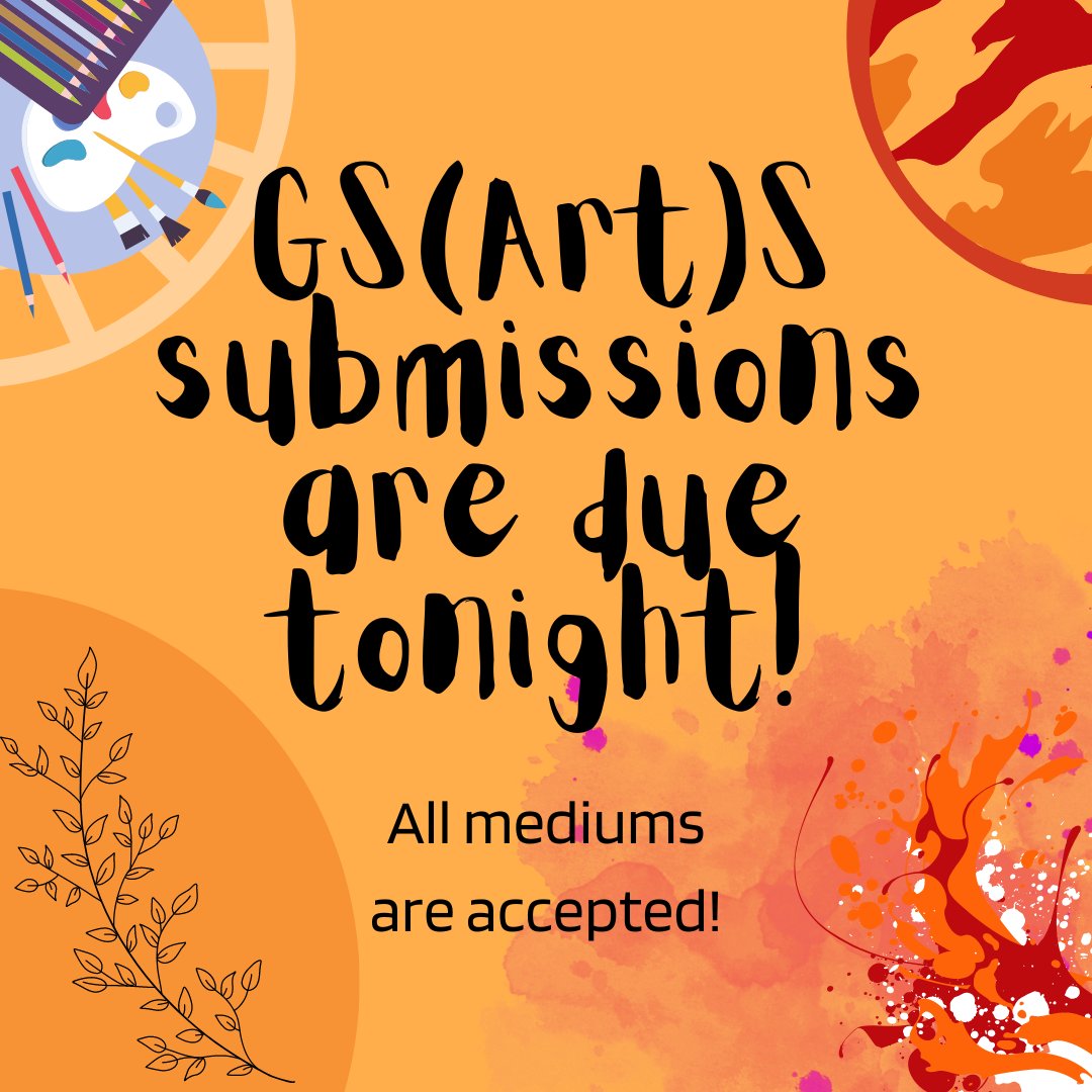 GSRS_VTGeos's tweet image. A reminder that GS(Art)S submissions are due tonight!

Submit them by using this google doc: forms.gle/GbiUMT5g48y1fu…