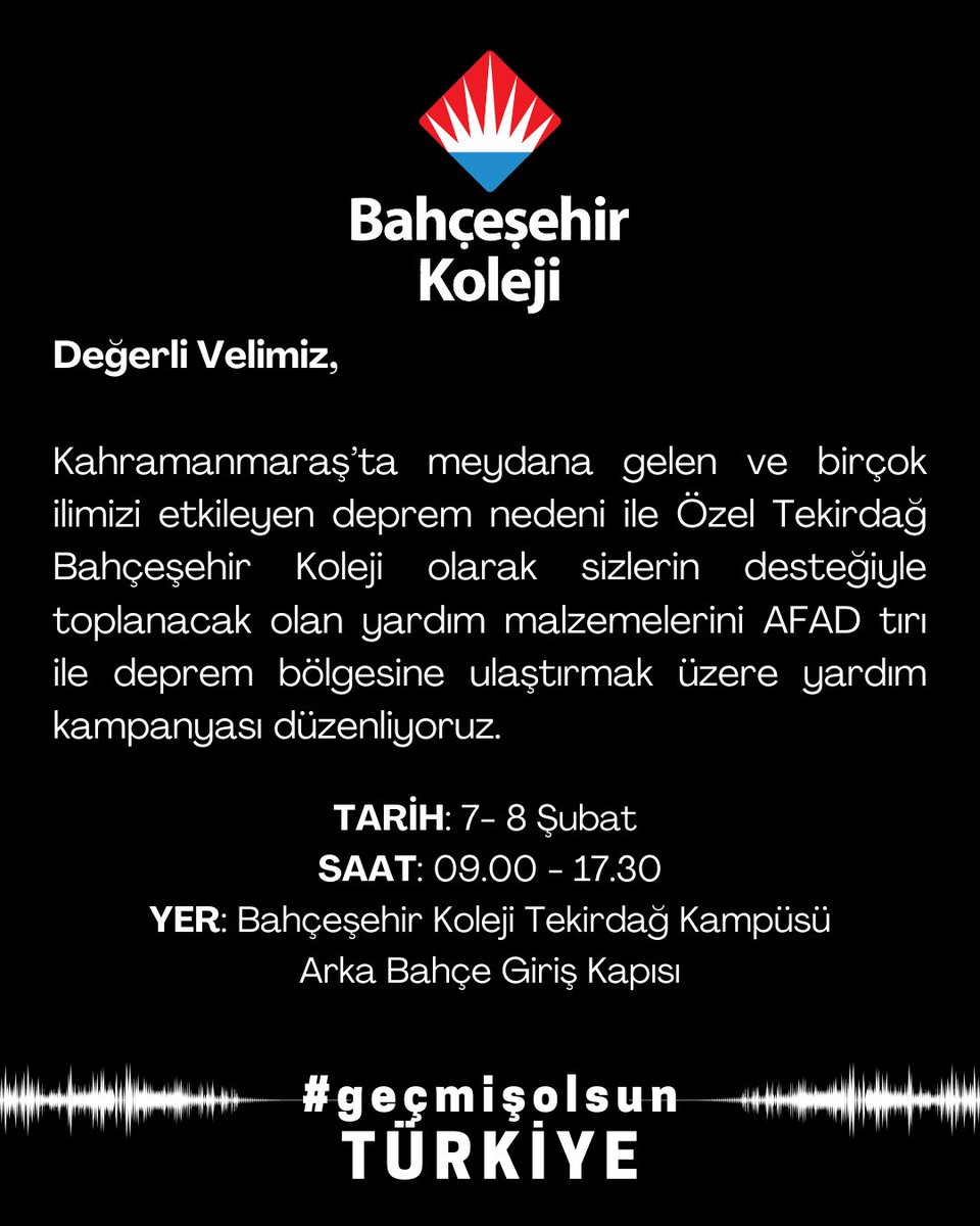 bk_tekirdag's tweet photo. ‼️Önemli Duyuru:

#deprem https://t.co/uf924pAgC7