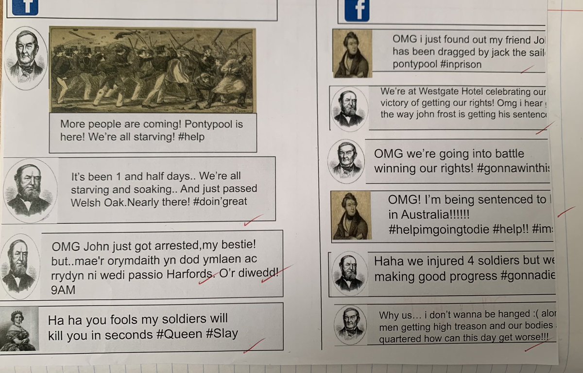 Fantastic seeing Welsh and English language skills being used alongside each other in this Chartist Theme work #NewportRising #dwyiaith #bilingualism @EAS_Cymraeg <a href="/MP_Primary/">Mount Pleasant</a>