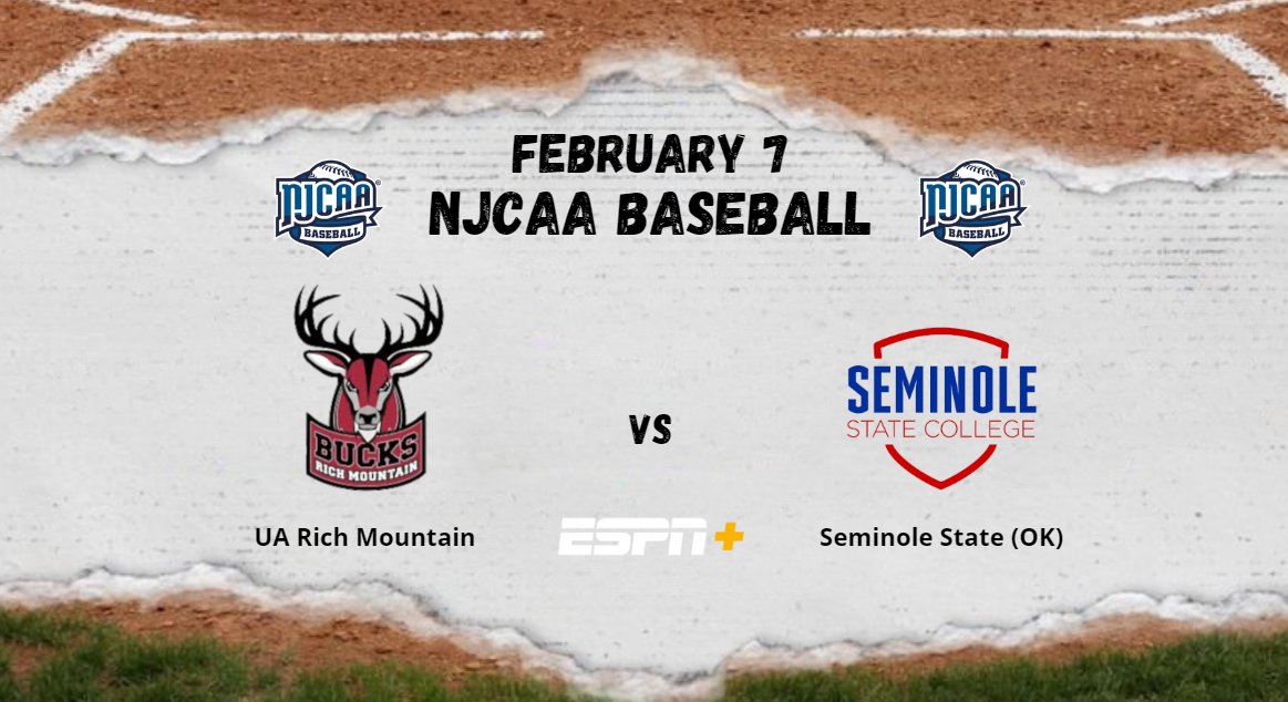 NJCAA Region 19 (@njcaaregion) on Twitter photo UA Rich Mountain π Seminole State (OK)
π Tuesday., Feb., 07nd
β°3:00 PM
πΊ bit.ly/njcaaorgnetwork
<a href="/Seminole_State/">SSC of Oklahoma</a> <a href="/SSC_Athletics/">Seminole Athletics</a>
<a href="/SSCbaseball/">Seminole State Baseball</a> <a href="/WillMaynard6/">Will Maynard βΆ</a>
<a href="/CoachRoss1044/">ππΈπͺπ¬π± π‘πΈπΌπΌππΊπΈ</a> <a href="/JamesonRoss11/">Jameson Ross βοΈ</a> UA Rich Mountain π Seminole State (OK)
π Tuesday., Feb., 07nd
β°3:00 PM
πΊ bit.ly/njcaaorgnetwork
<a href="/Seminole_State/">SSC of Oklahoma</a> <a href="/SSC_Athletics/">Seminole Athletics</a>
<a href="/SSCbaseball/">Seminole State Baseball</a> <a href="/WillMaynard6/">Will Maynard βΆ</a>
<a href="/CoachRoss1044/">ππΈπͺπ¬π± π‘πΈπΌπΌππΊπΈ</a> <a href="/JamesonRoss11/">Jameson Ross βοΈ</a>
