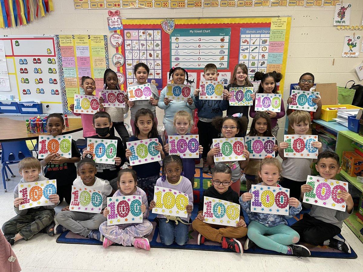 KathyParra109's tweet photo. 100 days of learning in first grade!!🤩@BrodnickiSchool https://t.co/fEEzQkNTFT
