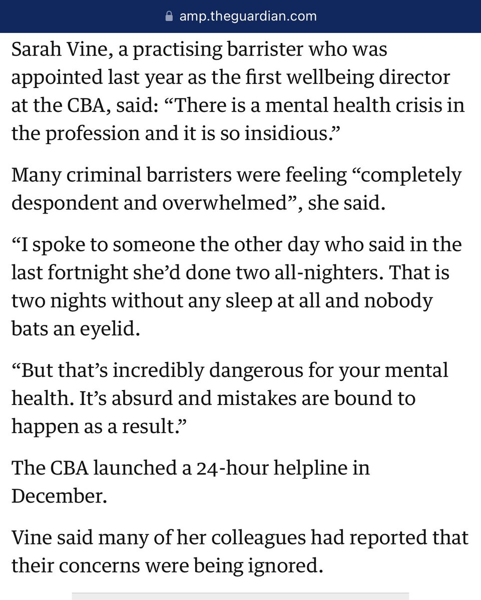 JamesDRossiter's tweet photo. May2018“rise in historical sexual abuse cases had an impact on both prosecuting and defending lawyers
Self-employed barristers with tendency to take on whatever work came their way could end up handling back-to-back cases involving allegations of serious sexual nature for months” https://t.co/q3pSWjt1tS