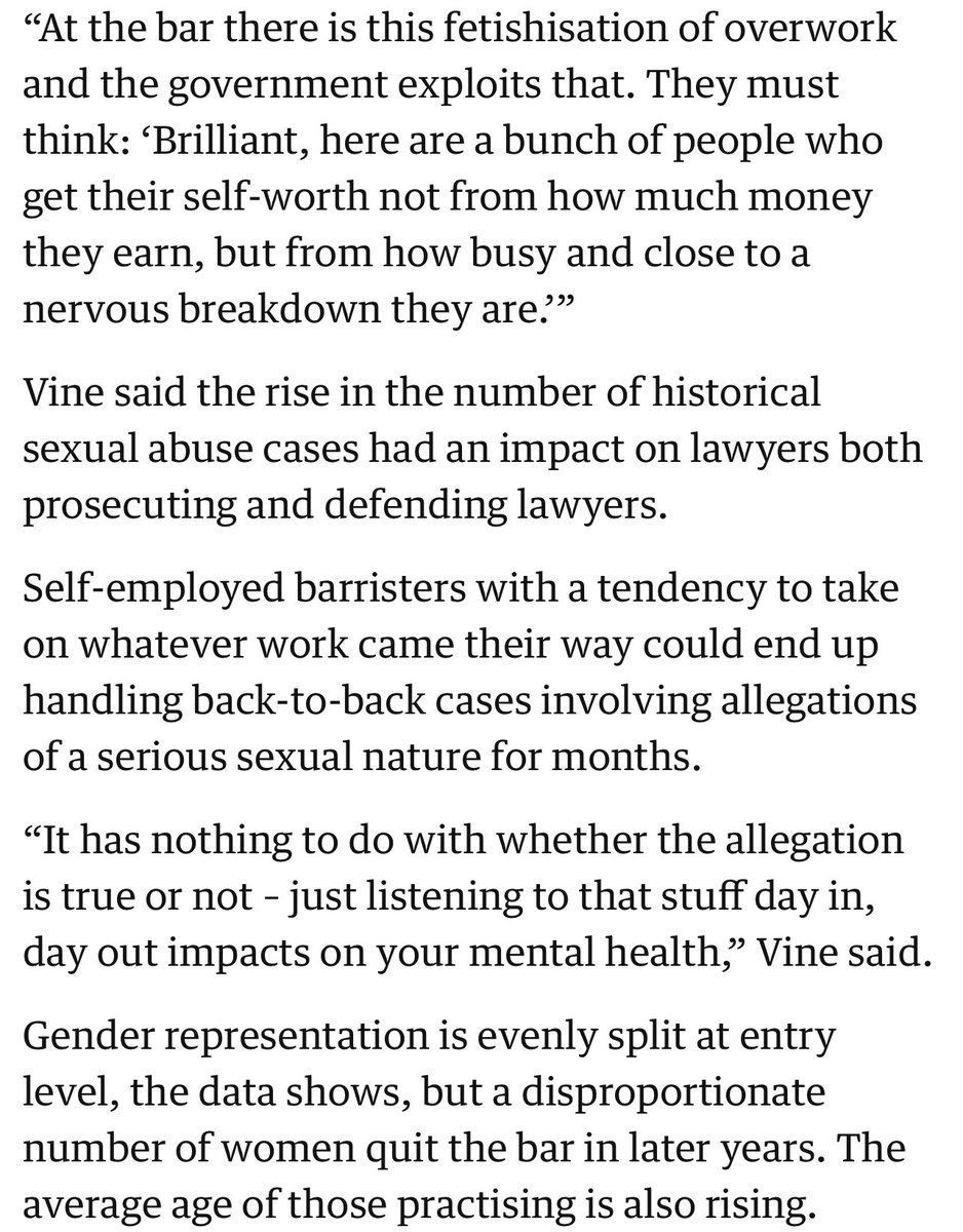 JamesDRossiter's tweet photo. May2018“rise in historical sexual abuse cases had an impact on both prosecuting and defending lawyers
Self-employed barristers with tendency to take on whatever work came their way could end up handling back-to-back cases involving allegations of serious sexual nature for months” https://t.co/q3pSWjt1tS