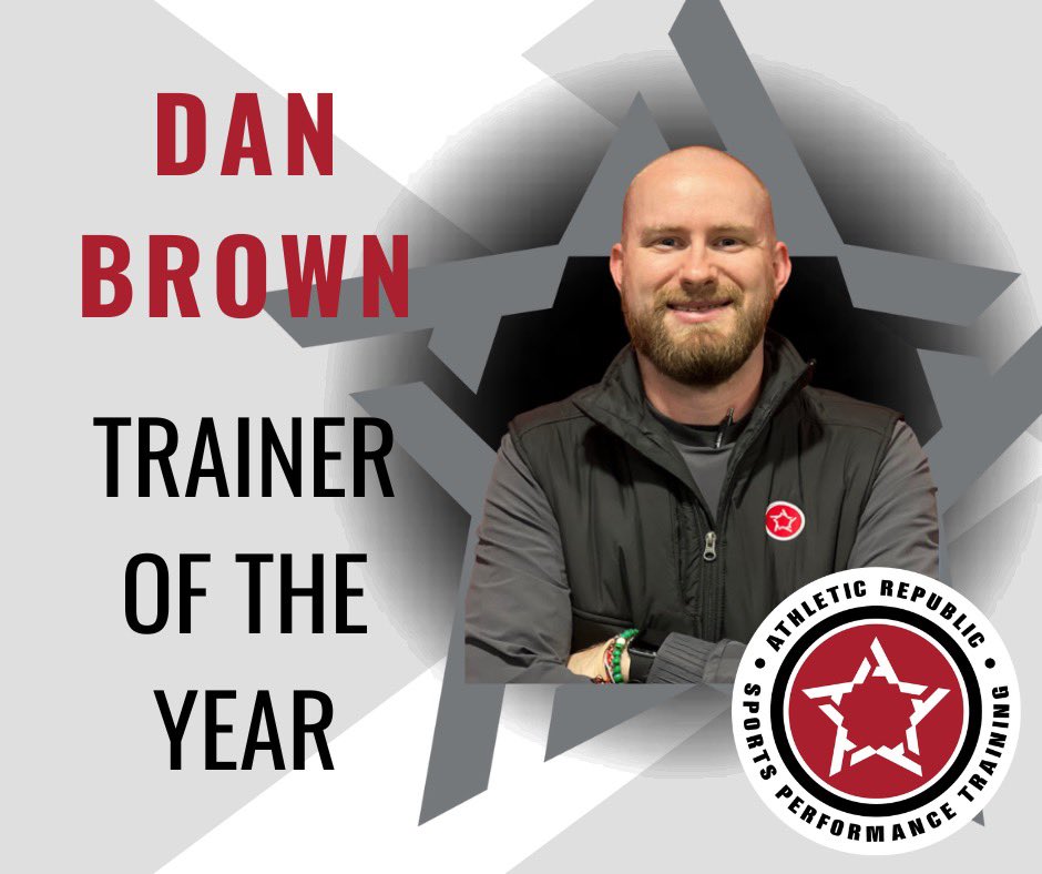 AR_Shelby_Comm's tweet photo. Congratulations to our very own, Dan Brown for earning the Athletic Republic Trainer of the Year award! 👏🏽🥇

Athletic Republic Shelby was also awarded as 1 of 5 centers across the network to be named First Team AR!

#athleticrepublic #sportsperformancetraining #WeKnowAthletes https://t.co/3ZB8x7Z2m1