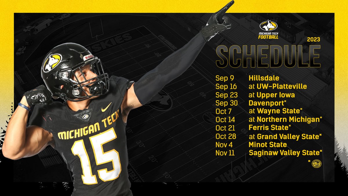 Tech Football Announces 2023 Schedule! #2023Dogs

Release: michigantechhuskies.com/sports/fball/2…