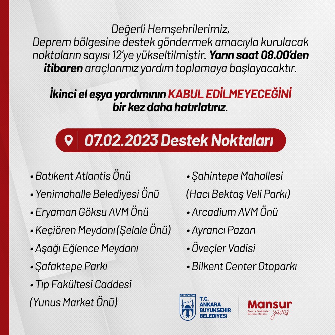 Ankara Büyükşehir tweet media