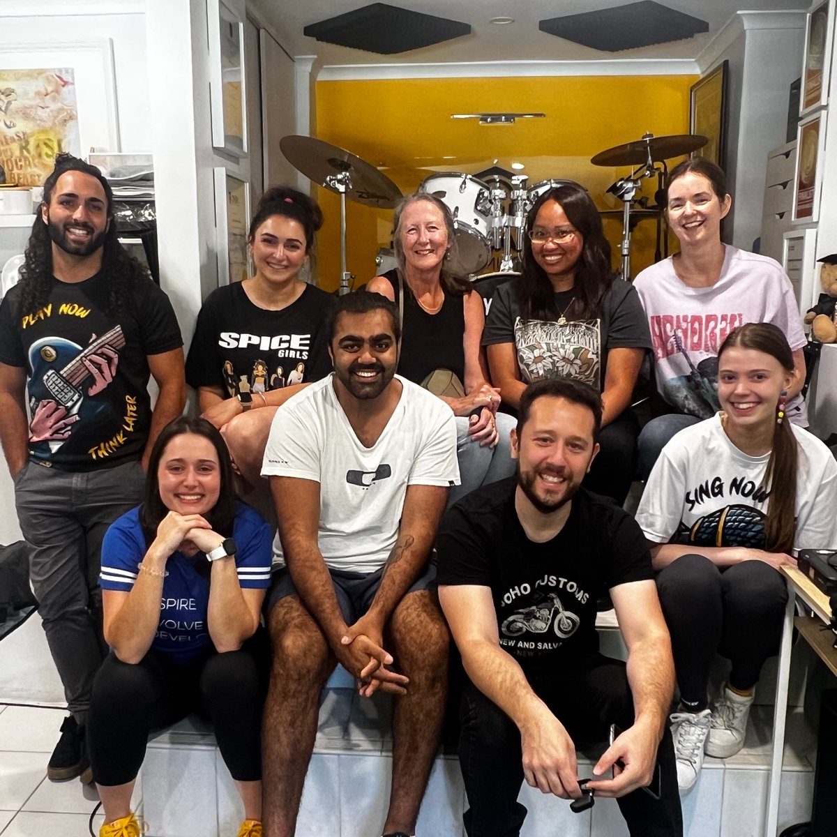 RiseAcademy_AU's tweet photo. Our T2O band is growing! Welcome aboard Deb and Ladan!

#tentoone #10to1 #T2O #band #sydney #australia #music #academy #drummer #bandmember #multiinstrumentalist #instrumentalist #drummer #bassist #pianist #vocalist #guitarist https://t.co/95ABB817XR