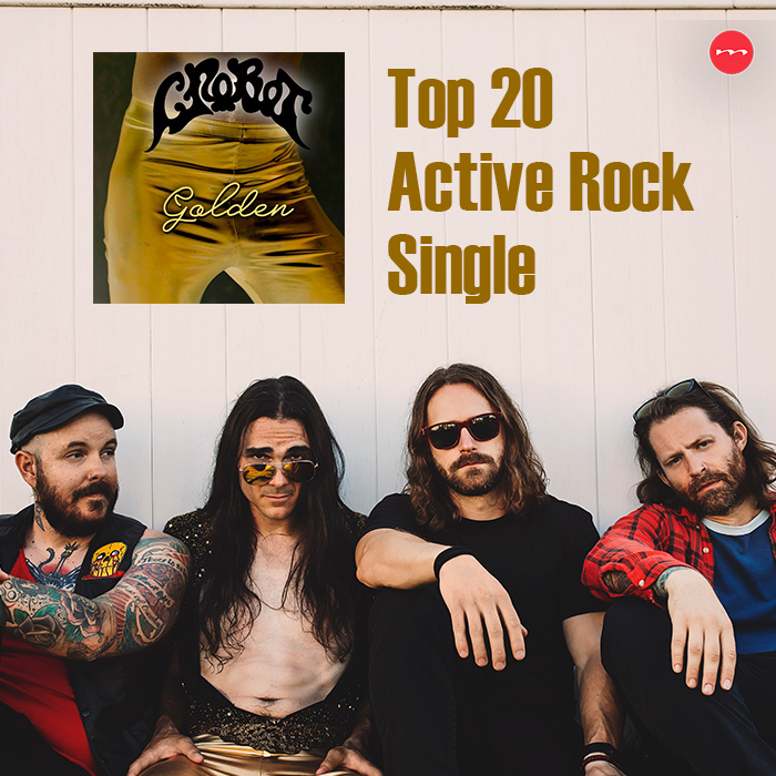 Congratulations to @Crobotband 'Golden' is now a Top 20 Active Rock Radio Single! lnk.to/Crobot #hardrock #rockmusic #crobotbeardos