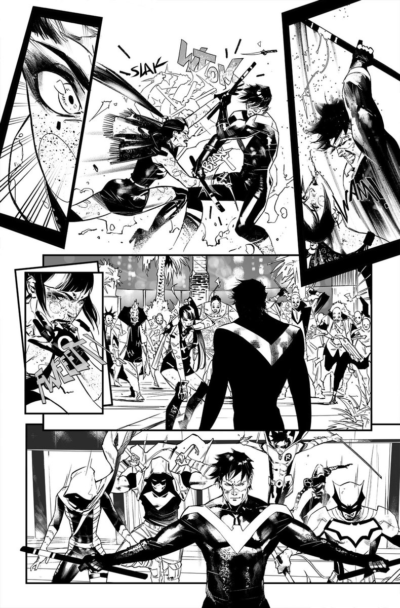 Punchline and friends VS Nightwing and friends. 