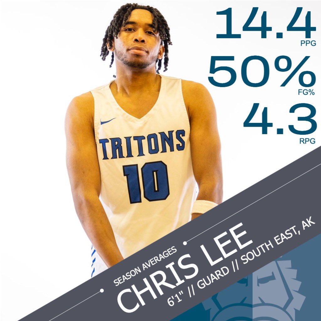 Chris Lee has been one of the most creative scorers in the North Region this season (14.4ppg on 50% FG and 36% 3FG) while also taking some of our toughest defensive assignments. 😤

#tritonpride 
@NWACMBB