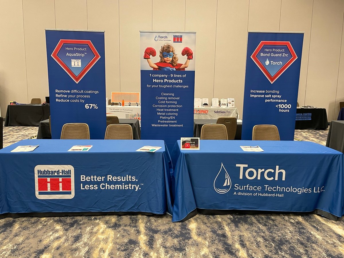 HubbHallInc's tweet photo. Come ask our Hubbard-Hall experts your questions at Powder Coating Week 2023, we are ready!
Exhibit Hall opens at @4:30
Booth #: 21&amp;22
#PowderCoatingWeek https://t.co/WYJzeK0Xnk