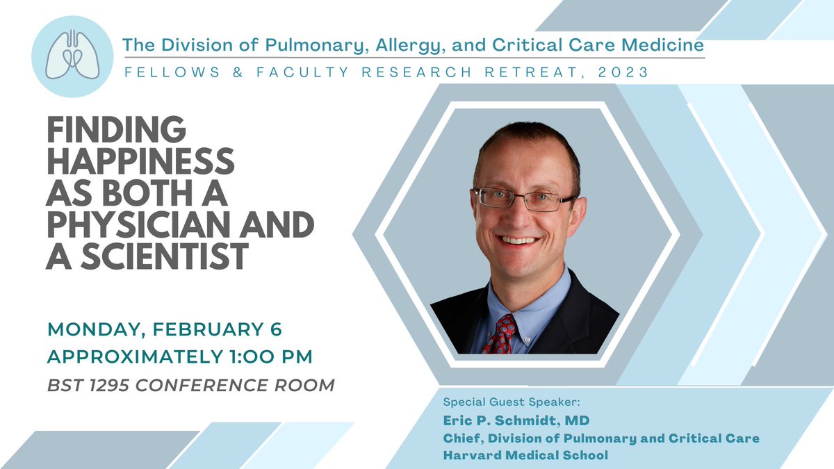 Fantastic talk today by Dr. Eric Schmidt (@SchmidtLab) at the @PACCM 2023 Research Retreat 👏👏👏@UPMCnews @PittDeptofMed #ThisIsPACCM #MedTwitter #PULMTwitter #mentoring #2023ResearchRetreat