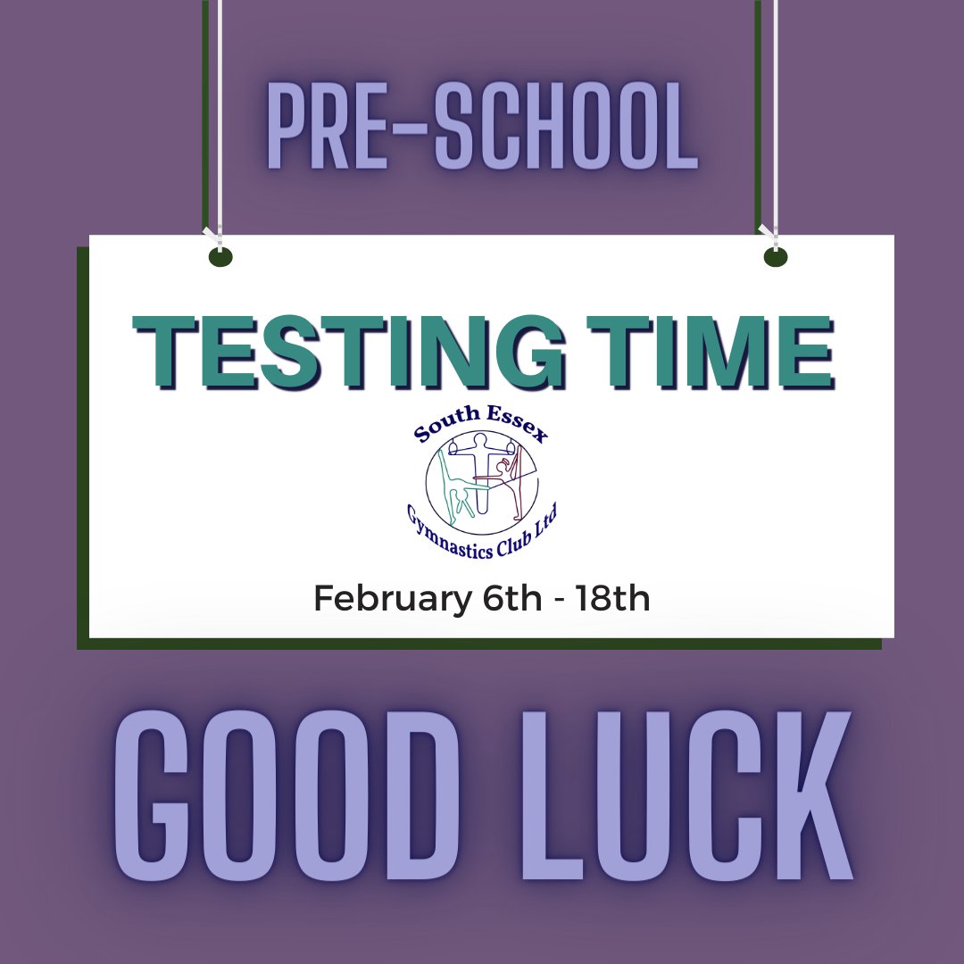 Good luck to all of our pre-school gymnasts in their testing! #segc #southessexgymnasticsclub #preschool #gymnastics