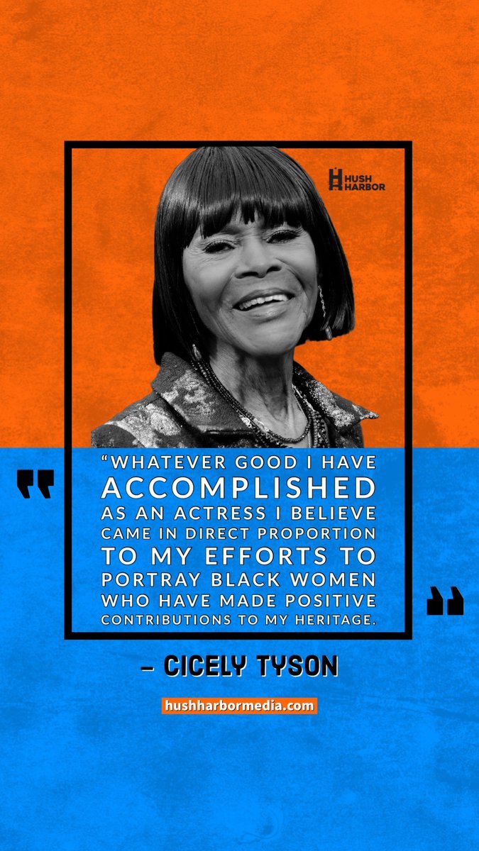 “Whatever good I have accomplished as an actress I believe came in direct proportion to my efforts to portray Black women who have made positive contributions to my heritage.” #CicelyTyson 

#BlackHistoryMonth