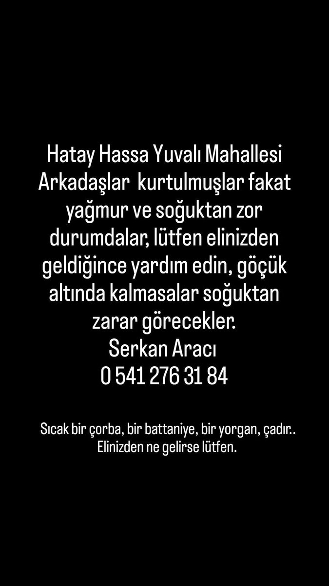 rivayetsiz's tweet photo. @saglamus7 @oguzhankoc 
@OguzhanUgur 
@haluklevent 
@Ahbap_Ankara 
@ahbap_insanlik 
@ihacomtr 
@HatayBSB 
@HatayValiligi 
@AFADBaskanlik 
@anadoluajansi 
@acunilicali 
#deprem 
#YARDIM 
#hatayantakya 
#PrayForTurkey 
#nurdagi 
@dedektifjoker 
@Hayati_Yazici 
@fatihportakal 
@mansuryavas06 https://t.co/BsvA5eVj5t
