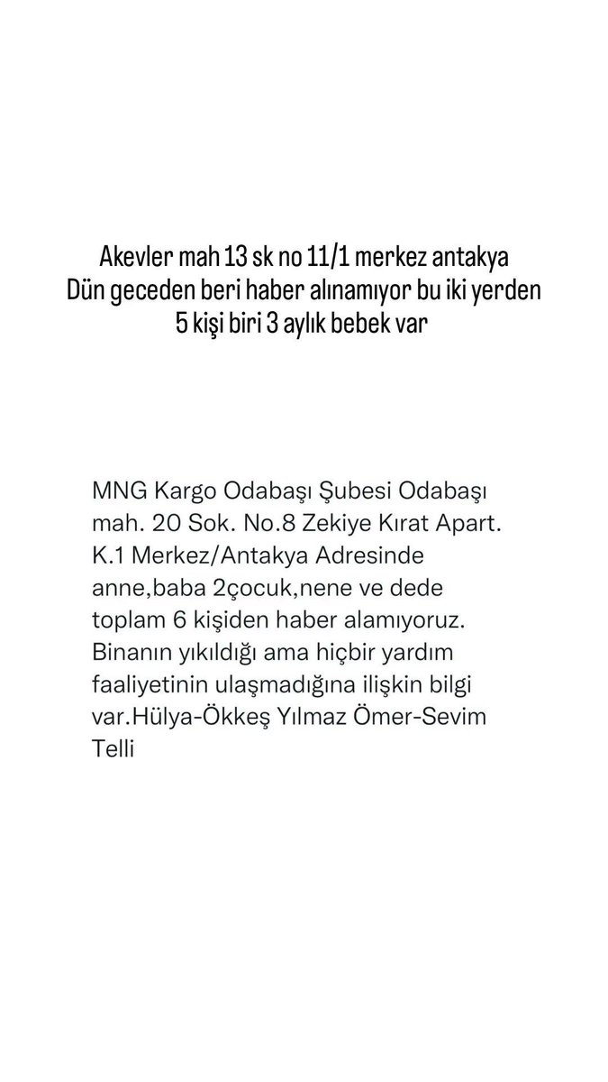 rivayetsiz's tweet photo. @Cedriclaflari @oguzhankoc 
@OguzhanUgur 
@haluklevent 
@Ahbap_Ankara 
@ahbap_insanlik 
@ihacomtr 
@HatayBSB 
@HatayValiligi 
@AFADBaskanlik 
@anadoluajansi 
@acunilicali 
#deprem 
#YARDIM 
#hatayantakya 
#PrayForTurkey 
#nurdagi 
@dedektifjoker 
@Hayati_Yazici 
@fatihportakal 
@mansuryavas06 https://t.co/sV8h8aaSQf