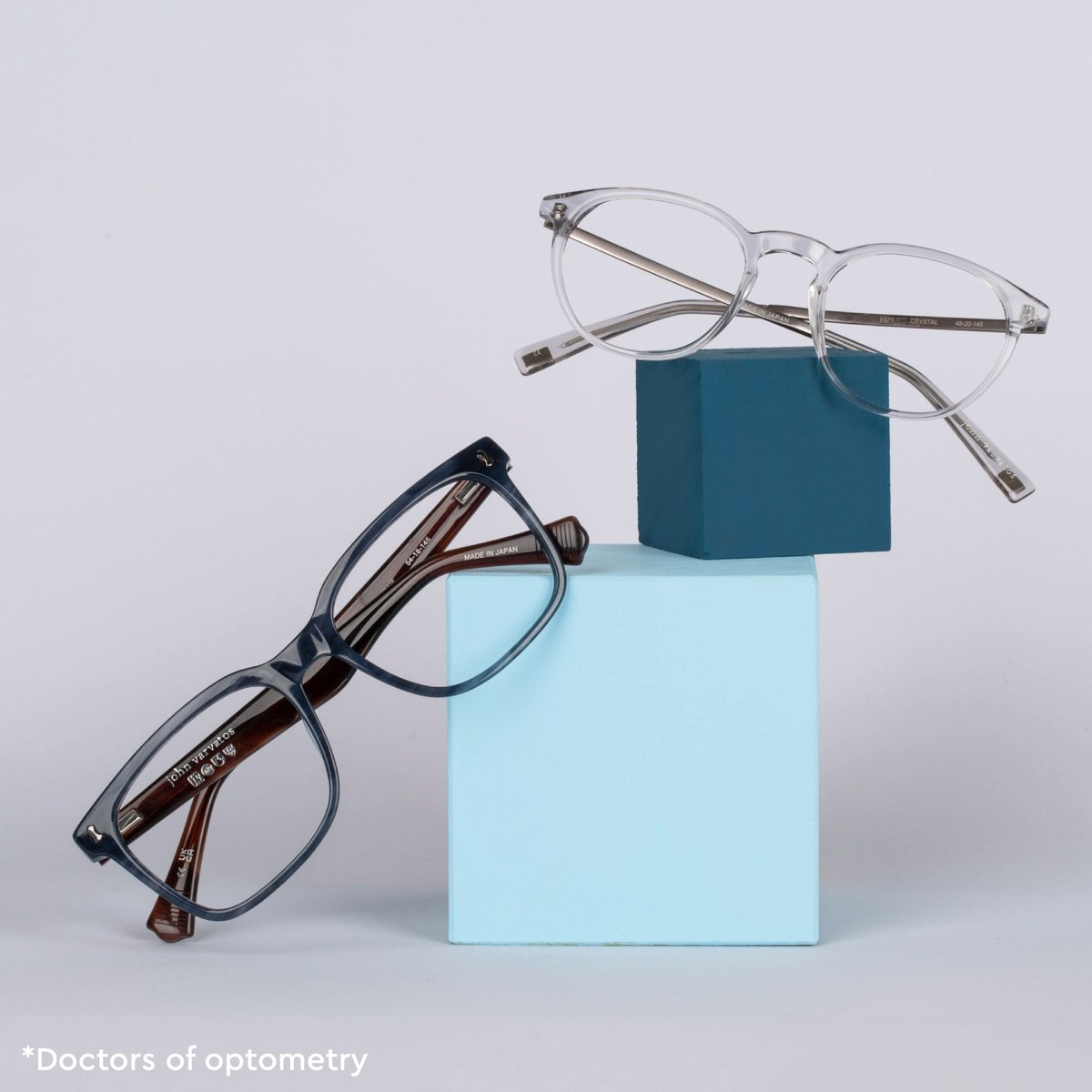 Blinded by love? We're looking out for you. With an updated prescription and chic new frames, you'll know true love when you see it. 😍

From L to R:
👓: <a href="/johnvarvatos/">John Varvatos</a> V415 in blue
👓: John Varvatos V371 in crystal