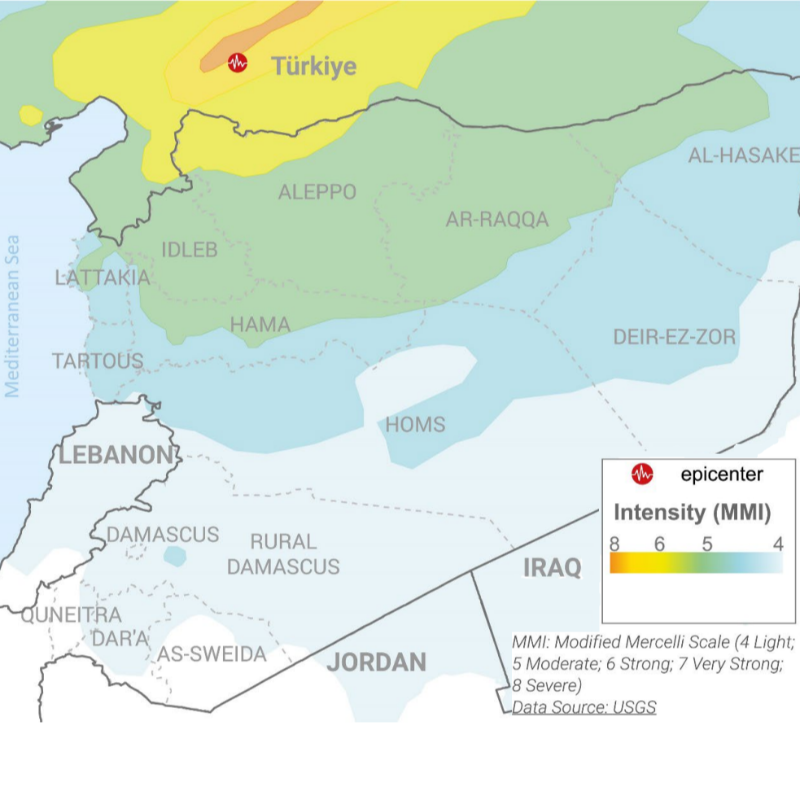UNOCHA's tweet photo. #Syria: Today's #earthquake affects several governorates with Aleppo being the most impacted.

This emergency comes at a time when humanitarians are already struggling to assist large numbers of people with very limited resources. 

More funds need to be immediately mobilized.