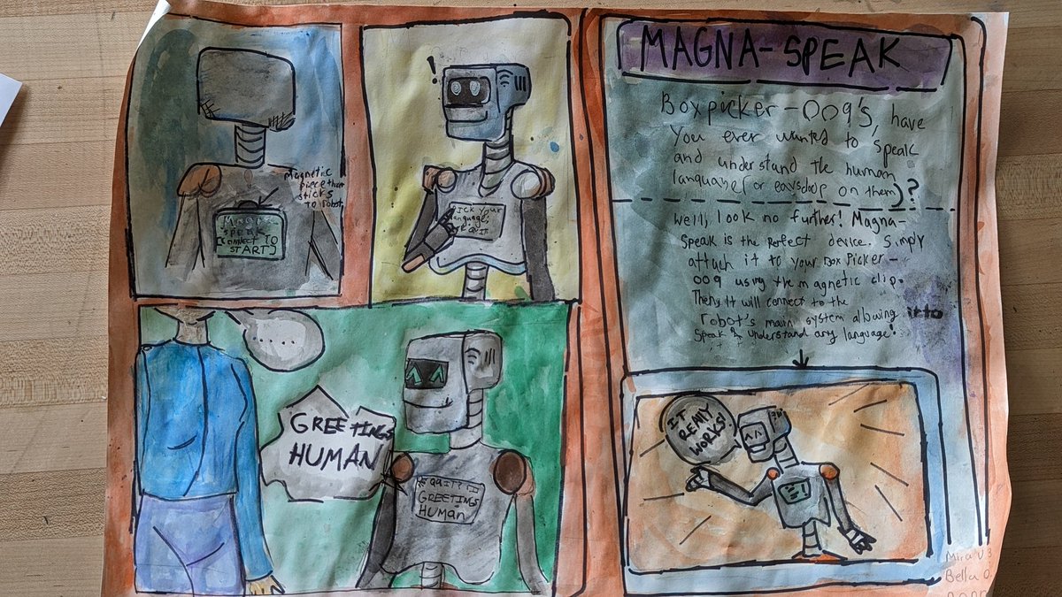 Seventh grade Extraordinaires projects are rolling in! Today's tweet features The Magna-Speak, The Jungle Boat, The Hydration Holder and The Pert Shirt.