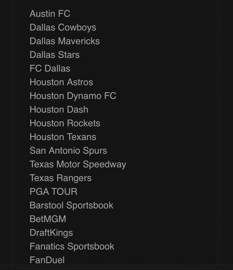 Brian T. Smith on Twitter "Basically every pro sports team in Texas is