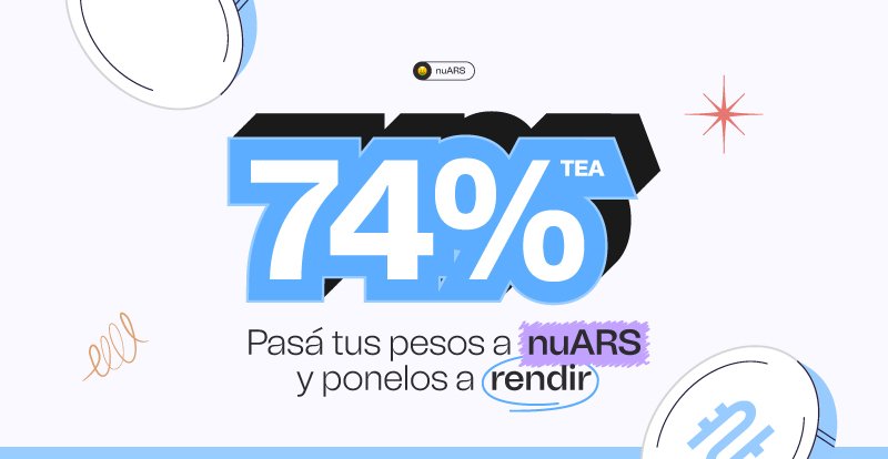 lb_finanzas's tweet photo. ¡No dejes tus pesos quietos!
Aprovecha que #nuARS tiene una tasa del 74% y ponelos a rendir en tu cuenta de Let'sBit, donde los pagos son diarios 🤑
No esperes más, hacelo ahora a través de la app 📲 https://t.co/RxUH3M86BF