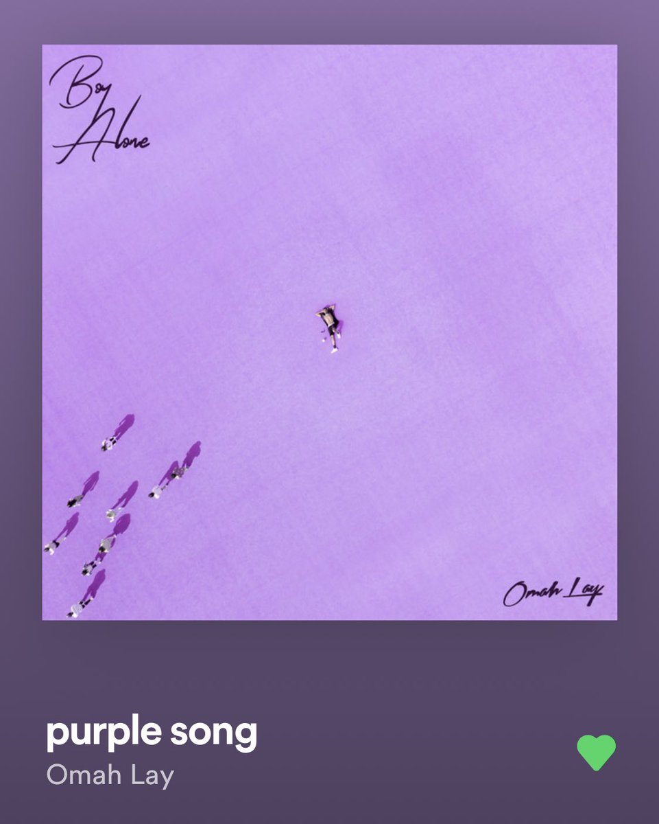 mammothhboy's tweet photo. What did Omah Lay put in Purple song fgs!! Has to be crack man.😩💜💜💜 https://t.co/XEg6GkajRw