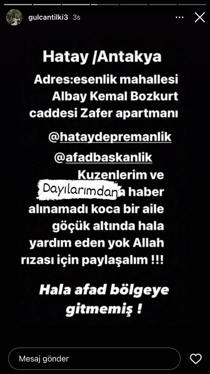 yusraylmz_'s tweet image. @afad @hatayafad @haluklevent @drfahrettinkoca @haluklevent @istanbulkizilay @Kizilay @HatayBSB @HatayValiligi @KizilayKurumsal @KizilayTM @DepremDairesi @AFADHatay @AFADBaskanlik @AFAD_gonullu @AFAD_Denizli