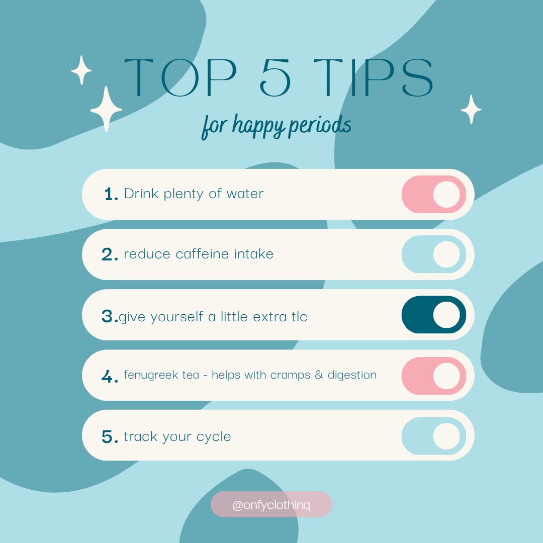 Hear me out with the caffeine thing....im an addict as much as the next person but it does help with reducing cramps #periodpositive #top5tips #periods #cramping #betterperiods #ecoperiods