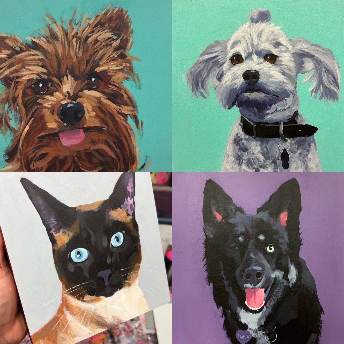 Open for commissions at the moment. #dogportraits #dogpainting #cat