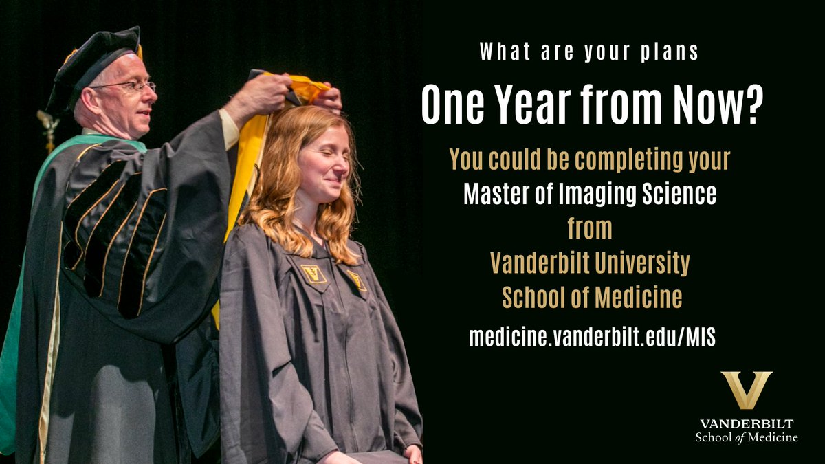 Are you interested in exploring &amp; contributing to the frontiers of imaging?

If so, consider applying to this new Masters in Imaging Science program at <a href="/VUmedicine/">Vanderbilt School of Medicine</a>.

It's lead by world-renowned scientists from <a href="/vuiis/">VUIIS</a>.

For questions, please contact mis.contact@vanderbilt.edu