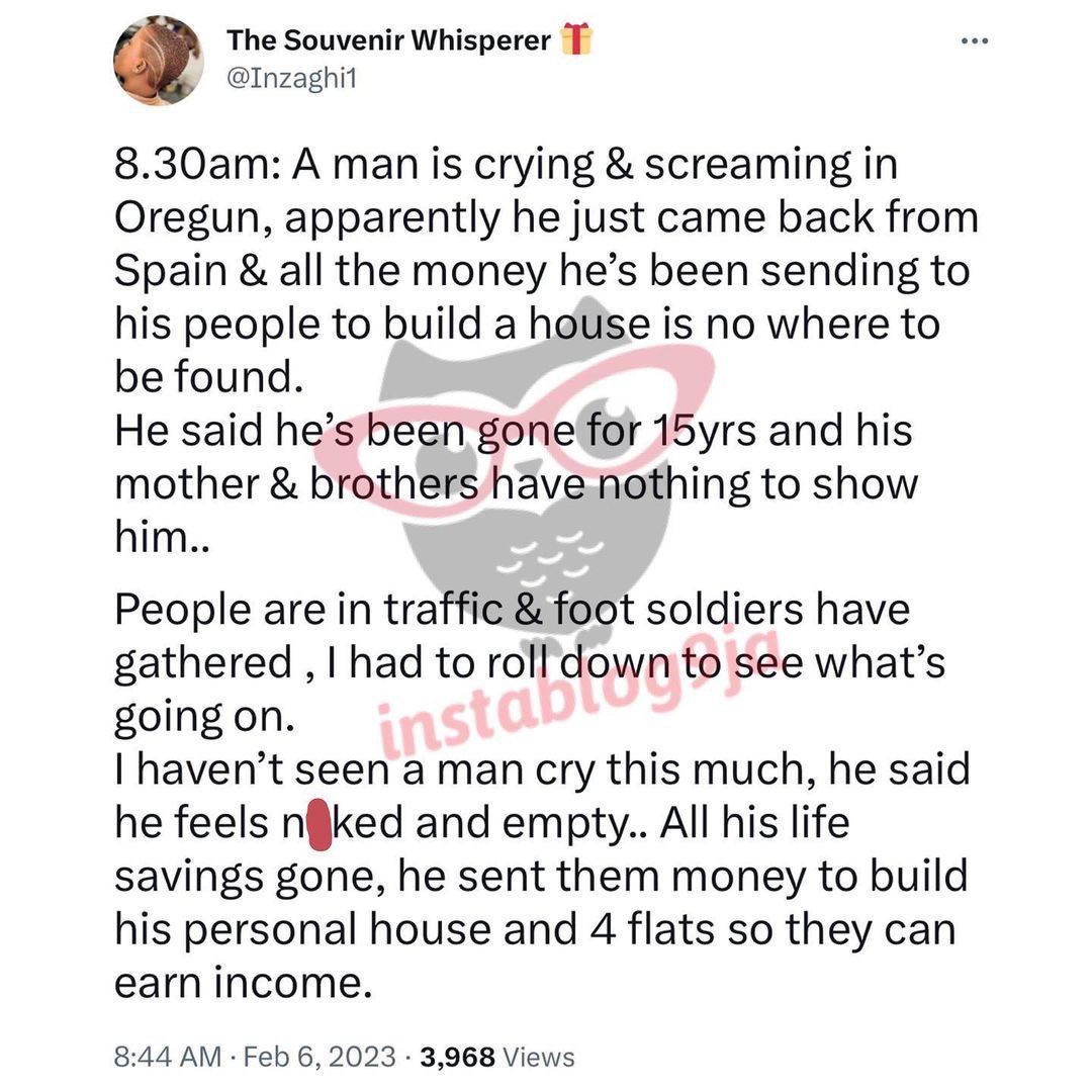 Instablog9ja On Twitter Spain Returnee In Tears After Discovering His