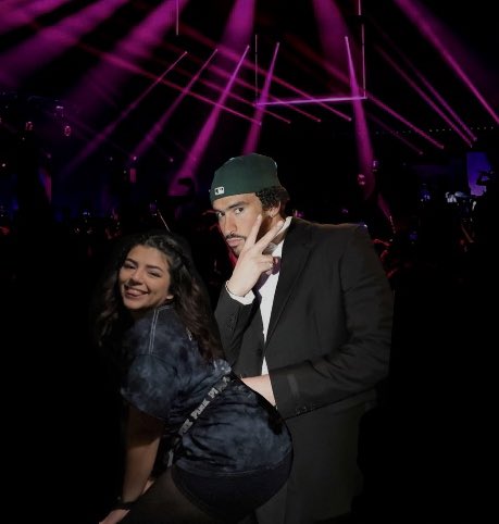 RADR0SE's tweet photo. New pic of bad bunny at the after party last night 😱 https://t.co/kmTvG1fZz3