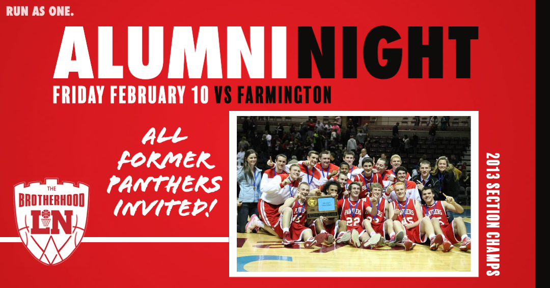 Lakeville North Basketball (@lnhsboyshoops) on Twitter photo ๐๐๐ง๐ญ๐ก๐๐ซ ๐๐ฅ๐ฎ๐ฆ๐ง๐ข ๐๐ข๐ ๐ก๐ญ ๐๐จ๐๐ข๐๐ฅ ๐๐ก๐ข๐ฌ ๐
๐ซ๐ข๐๐๐ฒ!
โข We will honor the 2013 section championship team at halftime
โข Food and drink provided at Barley & Vine following the game
โข Come celebrate Coach Haddorff's final season on the Panther bench ๐๐๐ง๐ญ๐ก๐๐ซ ๐๐ฅ๐ฎ๐ฆ๐ง๐ข ๐๐ข๐ ๐ก๐ญ ๐๐จ๐๐ข๐๐ฅ ๐๐ก๐ข๐ฌ ๐
๐ซ๐ข๐๐๐ฒ!
โข We will honor the 2013 section championship team at halftime
โข Food and drink provided at Barley & Vine following the game
โข Come celebrate Coach Haddorff's final season on the Panther bench