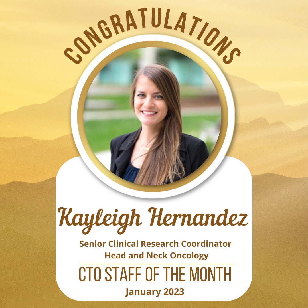 UCSD Moores Cancer Center- Clinical Trials Office (@ucsdcancercto) on Twitter photo Congratulations Kayleigh Hernandez as CTO Staff of the Month for Jan 2023! Your passion, dedication and leadership are greatly appreciated! <a href="/UCSDCancer/">UC San Diego Health Moores Cancer Center</a> #moorescancercenterCTO Congratulations Kayleigh Hernandez as CTO Staff of the Month for Jan 2023! Your passion, dedication and leadership are greatly appreciated! <a href="/UCSDCancer/">UC San Diego Health Moores Cancer Center</a> #moorescancercenterCTO