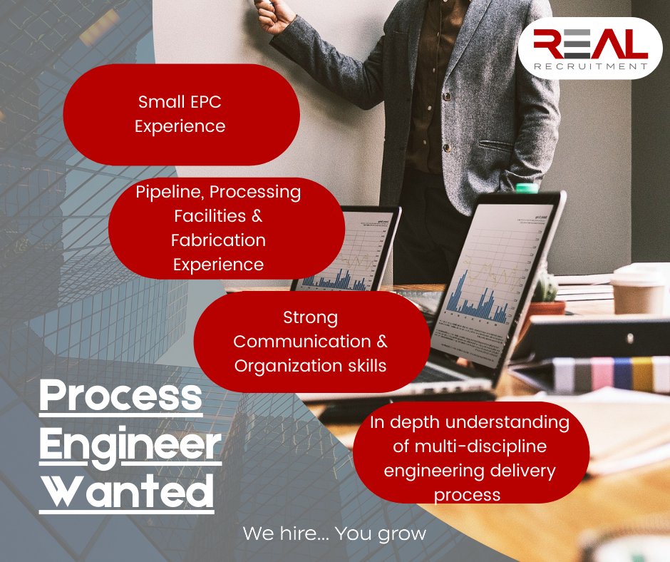 REALRecruitCDA's tweet photo. LOOKING FOR PROCESS ENGINEERS!!!

REAL Recruitment is looking for an Intermediate Process Engineer for our mid-size EPC firm. 

https://t.co/SmqGVufX72

#ProcessEngineer  #EPC #REALRecruitment #wehireyougrow #hiring https://t.co/tcLoekBc4V