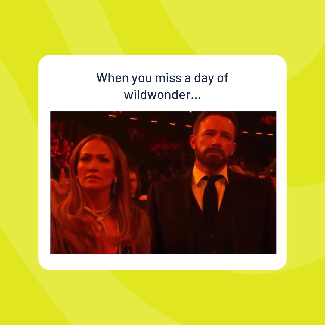 As Lizzo said “needed something more exciting.” 🎶 if that’s you, try your first can on us by texting 640-227-3877. Don't be a Sad Ben.  #GRAMMYs #wildwonder 

#Grammys2023 #HarryStyles #Beyonce #Lizzo #BenAffleck